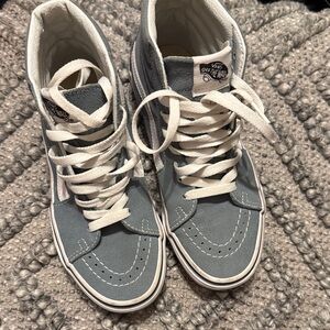 Vans High-Top Sneakers in Blue and White